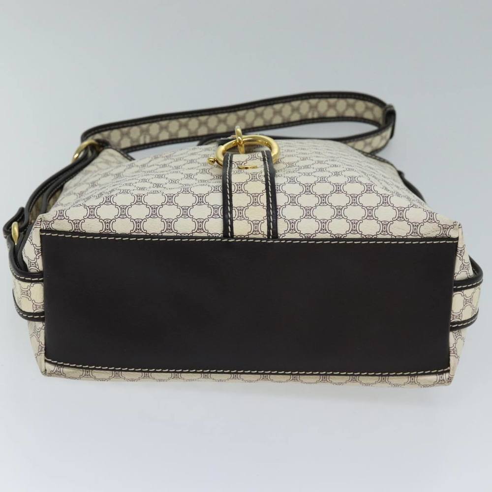CELINE Macadam Canvas Shoulder Bag PVC White Auth 72176 - Picture 5 of 16
